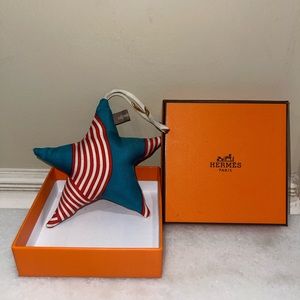 Hermes Ornament Petite H Petite Multicolor Silk Authentic